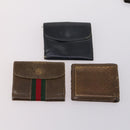 GUCCI Wallet Leather 7Set Black Brown Auth bs30188-3