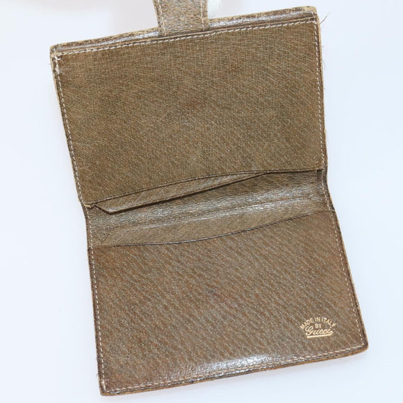 GUCCI Wallet Leather 7Set Black Brown Auth bs30188