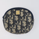 Christian Dior Trotter Canvas Coin Purse Wallet 3Set Navy Gold Auth bs30190-10