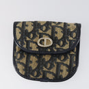Christian Dior Trotter Canvas Coin Purse Wallet 3Set Navy Gold Auth bs30190-17