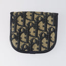 Christian Dior Trotter Canvas Coin Purse Wallet 3Set Navy Gold Auth bs30190-18