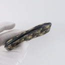 Christian Dior Trotter Canvas Coin Purse Wallet 3Set Navy Gold Auth bs30190-21