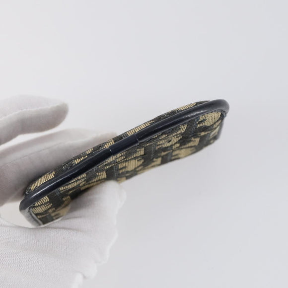 Christian Dior Trotter Canvas Coin Purse Wallet 3Set Navy Gold Auth bs30190