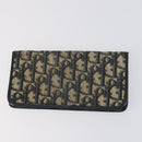 Christian Dior Trotter Canvas Coin Purse Wallet 3Set Navy Gold Auth bs30190-3