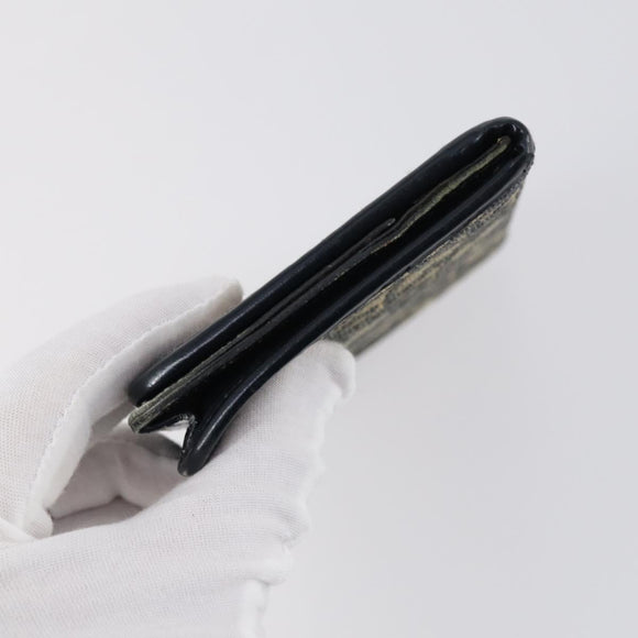 Christian Dior Trotter Canvas Coin Purse Wallet 3Set Navy Gold Auth bs30190