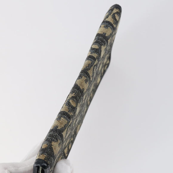 Christian Dior Trotter Canvas Coin Purse Wallet 3Set Navy Gold Auth bs30190