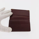 CARTIER Must Line Key Case Wallet Leather 8 Set Bordeaux Black Auth bs30193-13