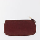 CARTIER Must Line Key Case Wallet Leather 8 Set Bordeaux Black Auth bs30193-22