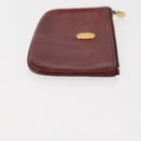 CARTIER Must Line Key Case Wallet Leather 8 Set Bordeaux Black Auth bs30193-23