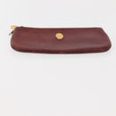 CARTIER Must Line Key Case Wallet Leather 8 Set Bordeaux Black Auth bs30193-25