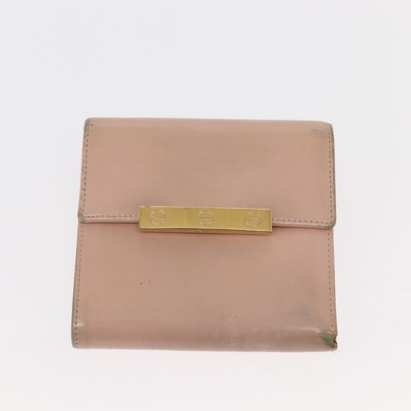 CARTIER Must Line Key Case Wallet Leather 8 Set Bordeaux Black Auth bs30193