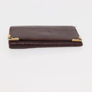 CARTIER Must Line Key Case Wallet Leather 8 Set Bordeaux Black Auth bs30193-43