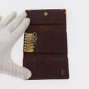 CARTIER Must Line Key Case Wallet Leather 8 Set Bordeaux Black Auth bs30193-44