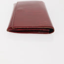 CARTIER Must Line Key Case Wallet Leather 8 Set Bordeaux Black Auth bs30193-4