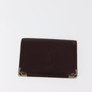 CARTIER Must Line Key Case Wallet Leather 8 Set Bordeaux Black Auth bs30193-8