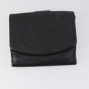 CHANEL Wallet Leather 3 Set Black CC Auth bs30194-15