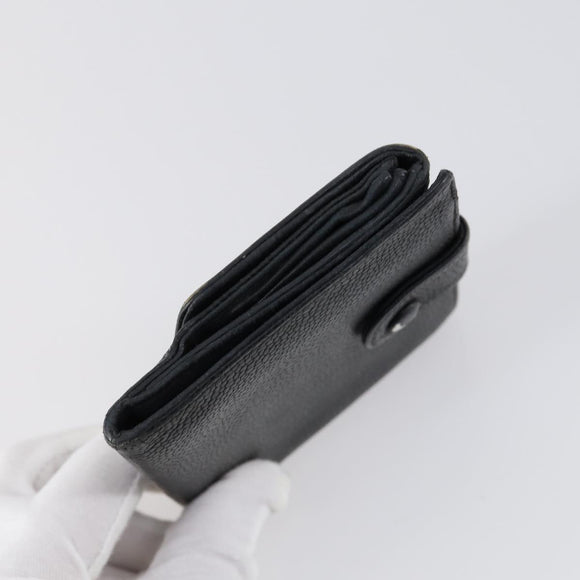 CHANEL Wallet Leather 3 Set Black CC Auth bs30194