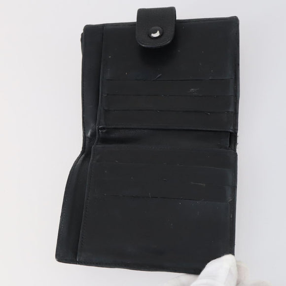 CHANEL Wallet Leather 3 Set Black CC Auth bs30194