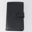 CHANEL Wallet Leather 3 Set Black CC Auth bs30194-2