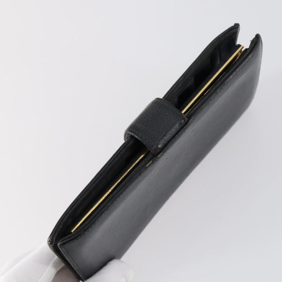 CHANEL Wallet Leather 3 Set Black CC Auth bs30194