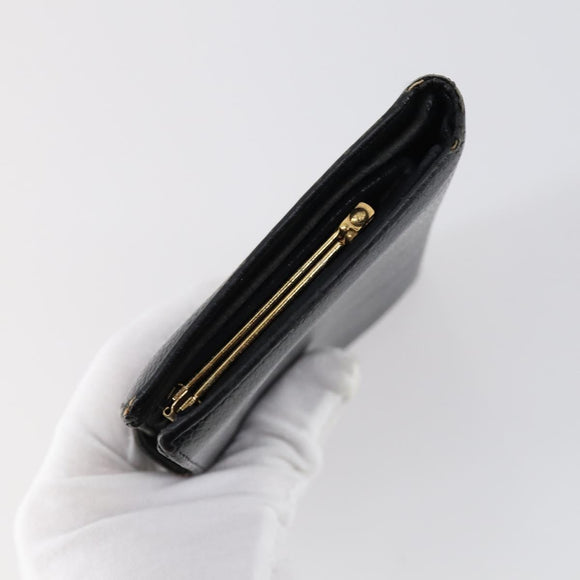 CHANEL Wallet Leather 3 Set Black CC Auth bs30194