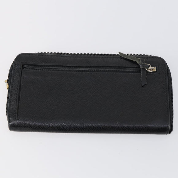 CHANEL Wallet Enamel Leather 3 Set Black Red CC Auth bs30195