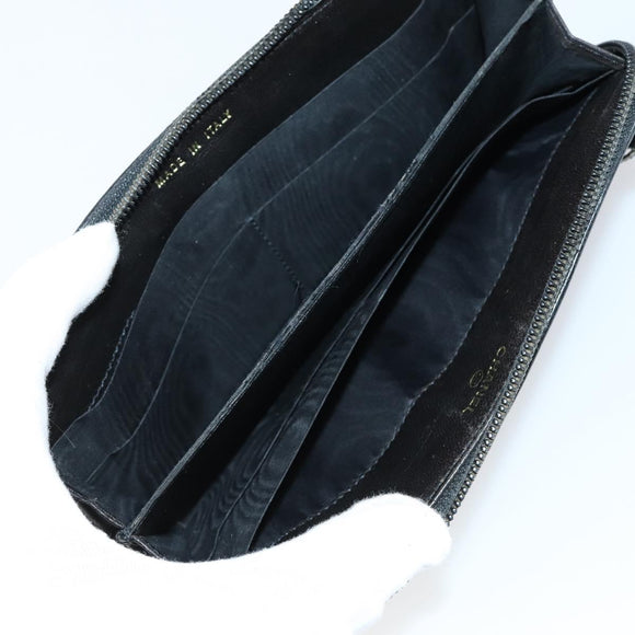 CHANEL Wallet Enamel Leather 3 Set Black Red CC Auth bs30195