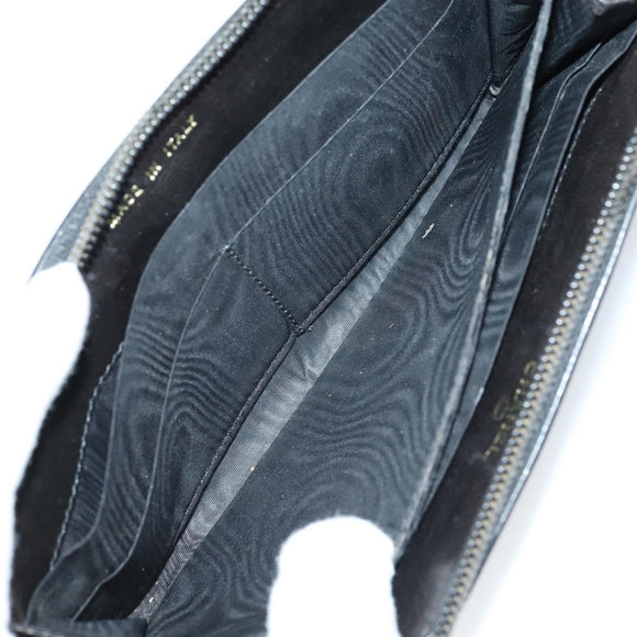 CHANEL Wallet Enamel Leather 3 Set Black Red CC Auth bs30195