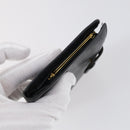 CHANEL Wallet Enamel Leather 3 Set Black Red CC Auth bs30195-4