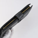 CHANEL Wallet Enamel Leather 3 Set Black Red CC Auth bs30195-5