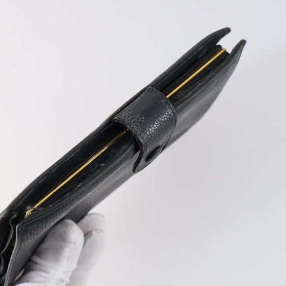 CHANEL Wallet Enamel Leather 3 Set Black Red CC Auth bs30195