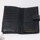 CHANEL Wallet Enamel Leather 3 Set Black Red CC Auth bs30195-7