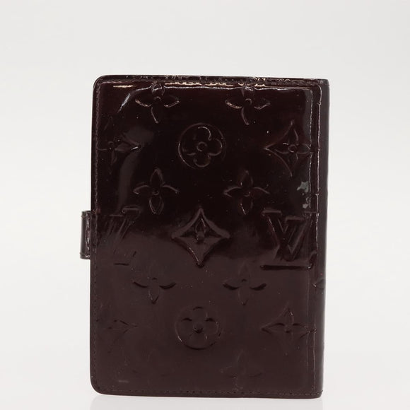 LOUIS VUITTON Monogram Vernis Mat Agenda PM Day Planner Cover 2 Set Auth bs30197