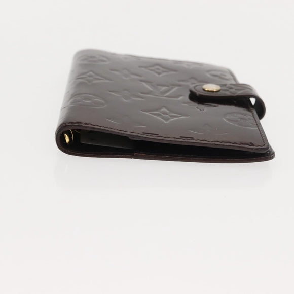LOUIS VUITTON Monogram Vernis Mat Agenda PM Day Planner Cover 2 Set Auth bs30197