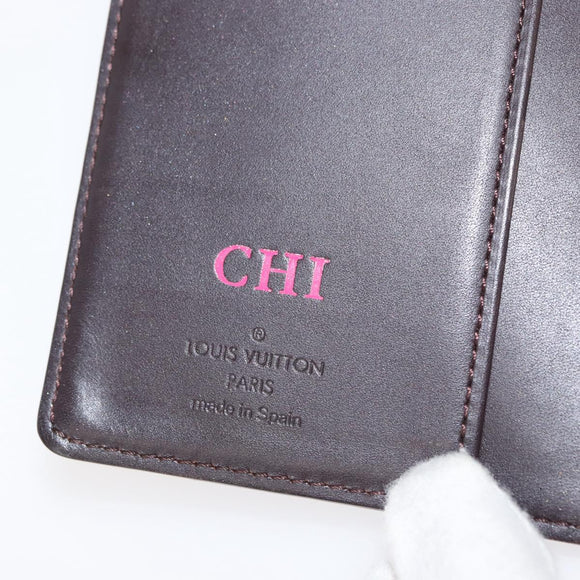 LOUIS VUITTON Monogram Vernis Mat Agenda PM Day Planner Cover 2 Set Auth bs30197