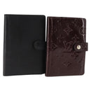 LOUIS VUITTON Monogram Vernis Mat Agenda PM Day Planner Cover 2 Set Auth bs30197-1