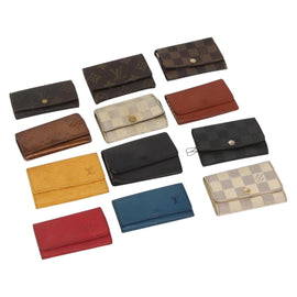 LOUIS VUITTON Monogram Epi Vernis Damier Coin Purse Key Case 12Set Auth bs30199