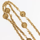 CHANEL 31RUE CAMBON Coin Necklace metal Gold CC Auth bs30205-5
