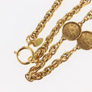 CHANEL 31RUE CAMBON Coin Necklace metal Gold CC Auth bs30205-8