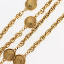 CHANEL 31RUE CAMBON Coin Necklace metal Gold CC Auth bs30205-9