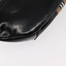BURBERRY Body Bag Coated Canvas Black Silver Auth bs30206-17