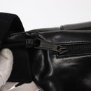 BURBERRY Body Bag Coated Canvas Black Silver Auth bs30206-9