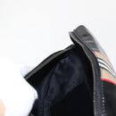 BURBERRY Body Bag Coated Canvas Black Silver Auth bs30206-21