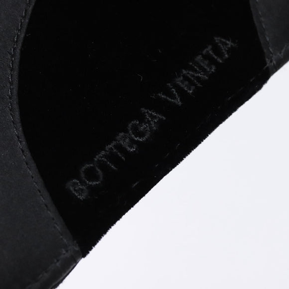 BOTTEGA VENETA Hand Bag Velor Satin Black Auth bs30208