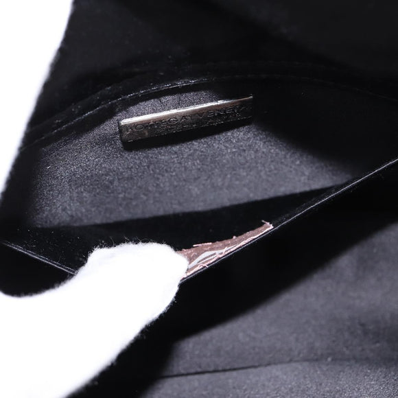 BOTTEGA VENETA Hand Bag Velor Satin Black Auth bs30208