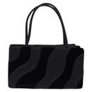 BOTTEGA VENETA Hand Bag Velor Satin Black Auth bs30208-13