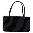 BOTTEGA VENETA Hand Bag Velor Satin Black Auth bs30208-2