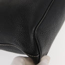 Burberrys Nova Check Tote Bag Leather Black Gold Auth bs30209-9