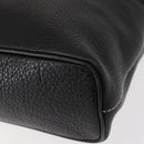 Burberrys Nova Check Tote Bag Leather Black Gold Auth bs30209-16