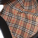 Burberrys Nova Check Tote Bag Leather Black Gold Auth bs30209-11